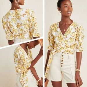 Faithful the brand Mali wrap top size 6 medium
